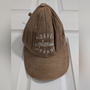 Dave Matthews Band Hat Beige Tan Corduroy Cap One Size